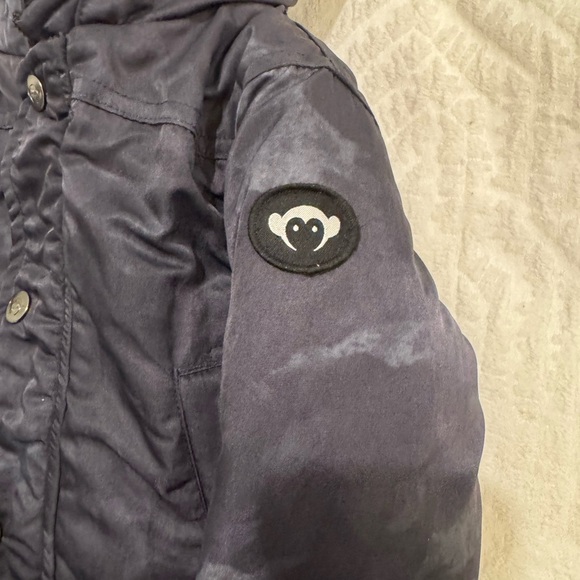 Appaman black camo toddler down filled puffer jacket with hood sherpa lining - Picture 3 of 8